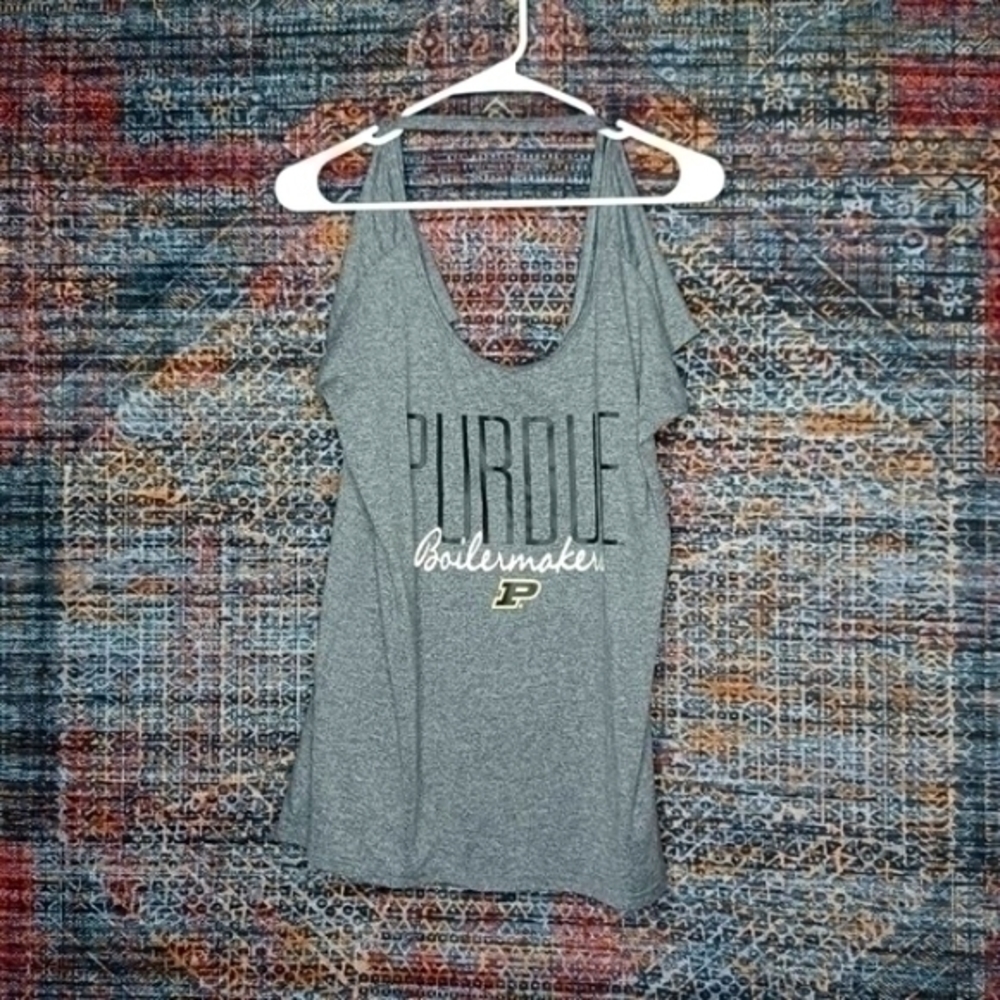 Knights Apparel womens heathered Purdue Boilermakers glitter tee shirt M EUC